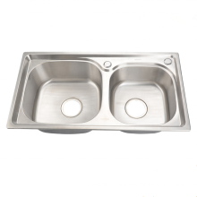 7843 Factory price double drainer double bowl Stainless Steel Undermount Apartment Size Kitchen Sinks